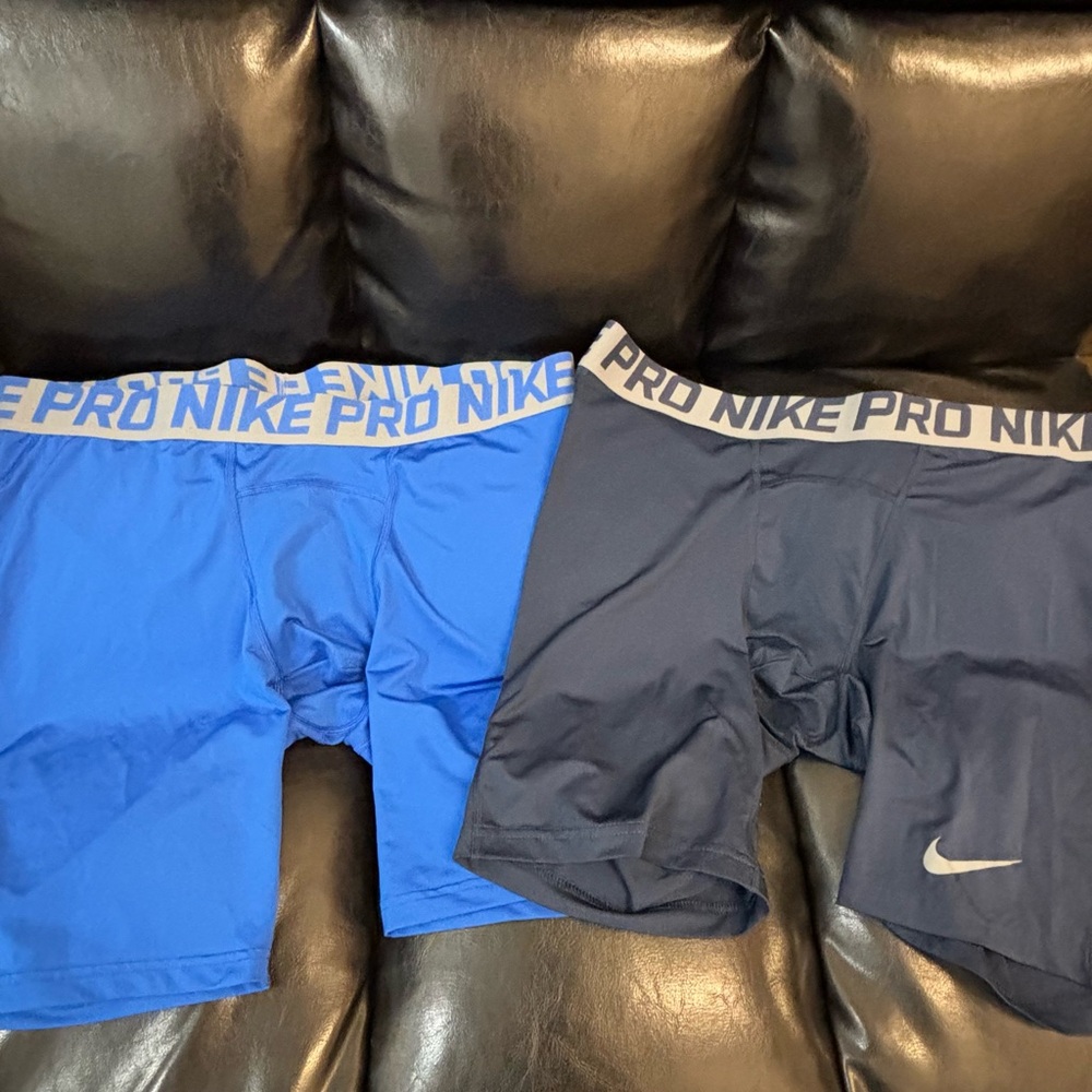 Nike Pro Blue and Black Men's Boxer Briefs